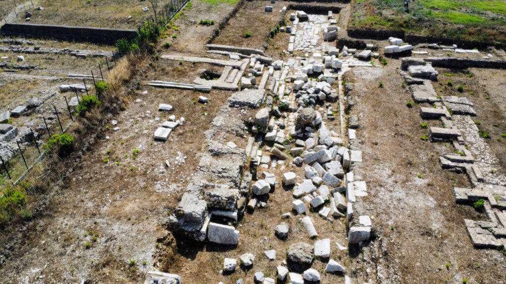 La via Appia di Minturno vista dal drone