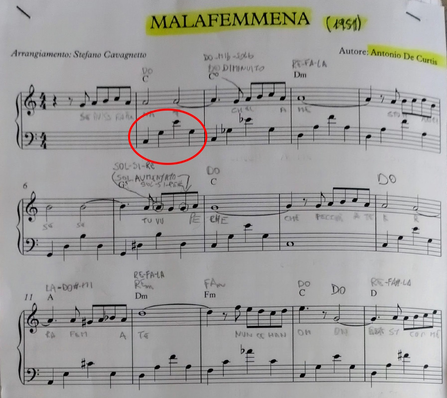 Malafemmina al pianoforte, stavolta suono gli arpeggi!